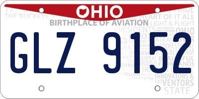 OH license plate GLZ9152