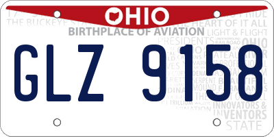 OH license plate GLZ9158