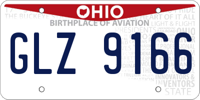 OH license plate GLZ9166