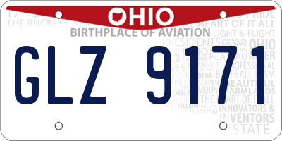 OH license plate GLZ9171