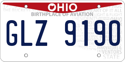 OH license plate GLZ9190