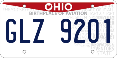 OH license plate GLZ9201