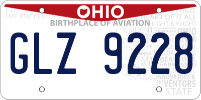 OH license plate GLZ9228