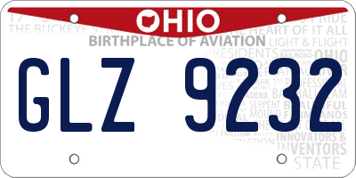 OH license plate GLZ9232