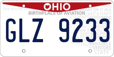 OH license plate GLZ9233