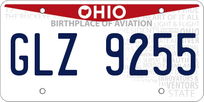OH license plate GLZ9255
