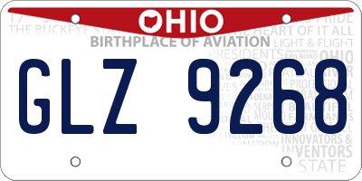 OH license plate GLZ9268