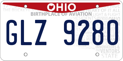 OH license plate GLZ9280