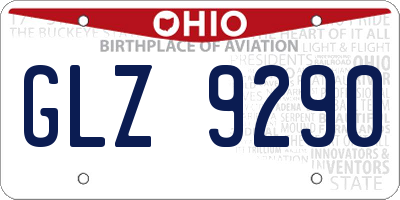 OH license plate GLZ9290