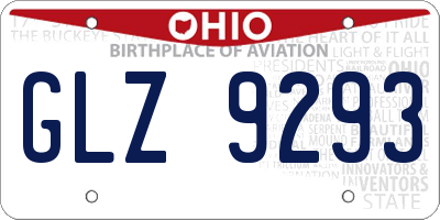 OH license plate GLZ9293