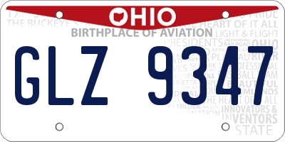 OH license plate GLZ9347