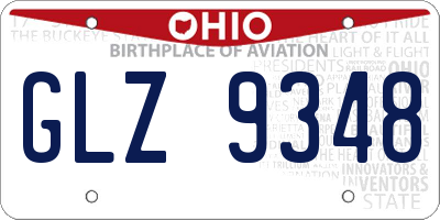 OH license plate GLZ9348