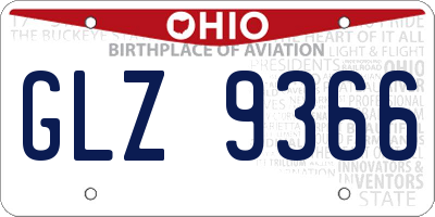 OH license plate GLZ9366