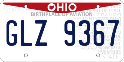 OH license plate GLZ9367