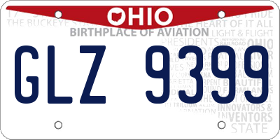 OH license plate GLZ9399