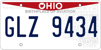 OH license plate GLZ9434
