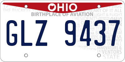 OH license plate GLZ9437