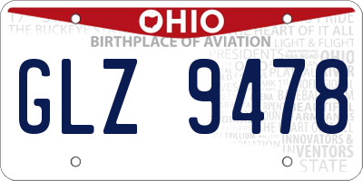 OH license plate GLZ9478