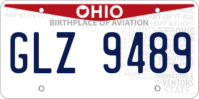 OH license plate GLZ9489