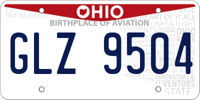 OH license plate GLZ9504