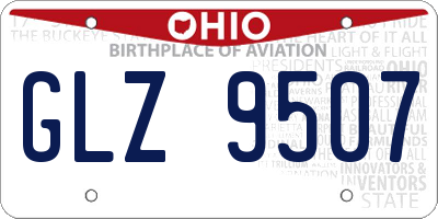 OH license plate GLZ9507