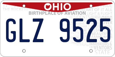 OH license plate GLZ9525