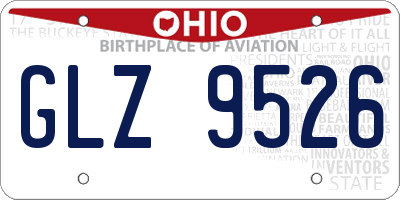 OH license plate GLZ9526