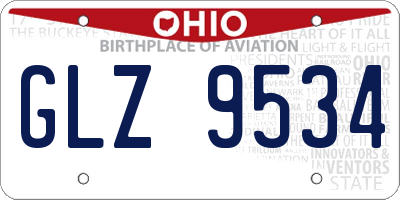 OH license plate GLZ9534