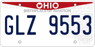 OH license plate GLZ9553