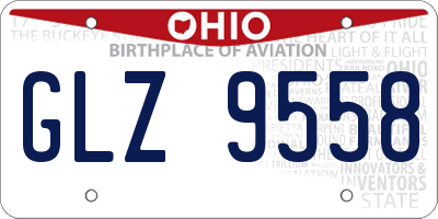 OH license plate GLZ9558