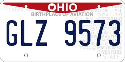 OH license plate GLZ9573