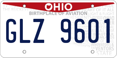 OH license plate GLZ9601
