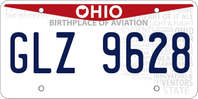 OH license plate GLZ9628
