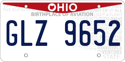OH license plate GLZ9652