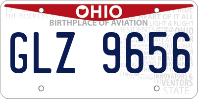 OH license plate GLZ9656
