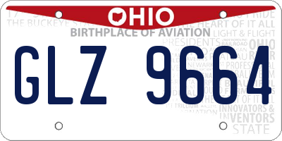 OH license plate GLZ9664