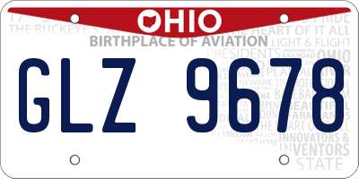 OH license plate GLZ9678