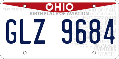 OH license plate GLZ9684