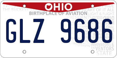 OH license plate GLZ9686