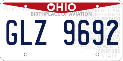 OH license plate GLZ9692