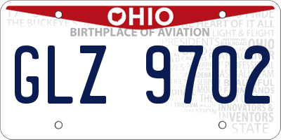 OH license plate GLZ9702