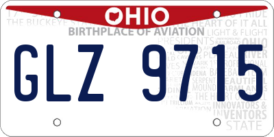 OH license plate GLZ9715