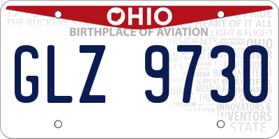 OH license plate GLZ9730