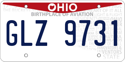 OH license plate GLZ9731