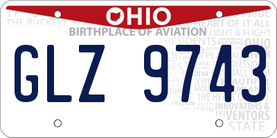 OH license plate GLZ9743