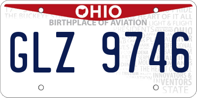 OH license plate GLZ9746
