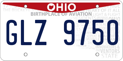 OH license plate GLZ9750