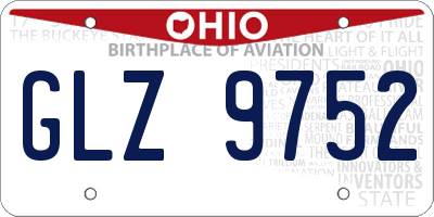 OH license plate GLZ9752