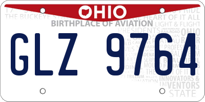 OH license plate GLZ9764