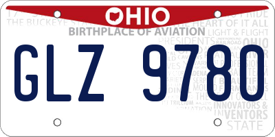 OH license plate GLZ9780